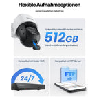 Hesler PoE-Kamera mit microSD-Kartensteckplatz, unterstützt Speicherkarten bis 512 GB sowie NVR- und FTP-Anbindung.