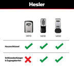 Vergleich der Hesler Schlüsselbox-Modelle 5401D, 5423D und 5425D mit Ausstattungsmerkmalen